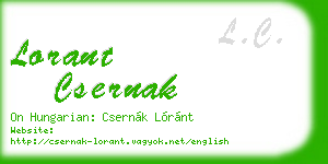 lorant csernak business card