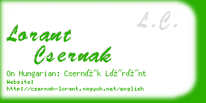 lorant csernak business card